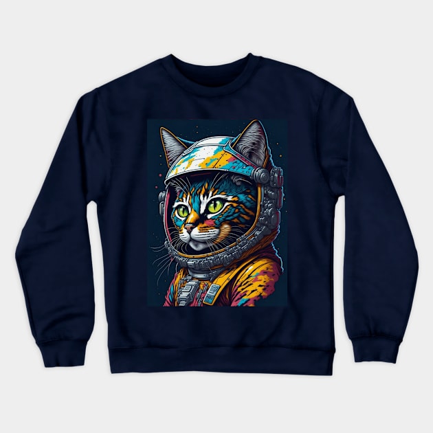 Astro Cat vol.4 Crewneck Sweatshirt by Beerlogoff